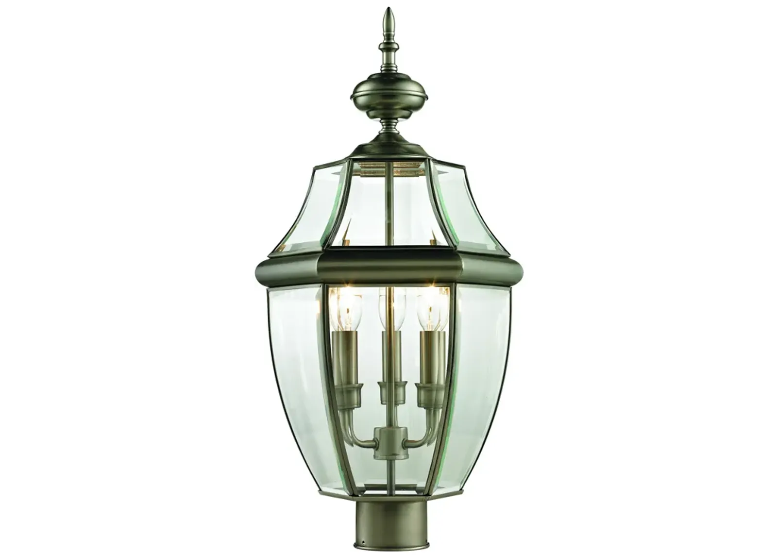 Ashford 23" High 3-Light Outdoor Post Light - Antique Nickel