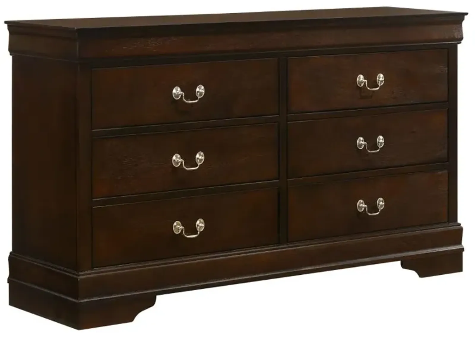 Louis Philippe 6-drawer Dresser Cappuccino