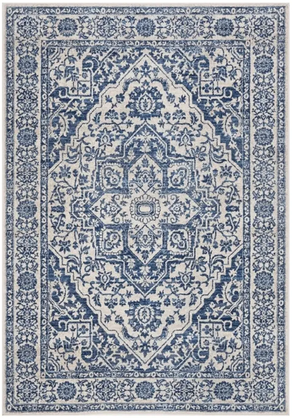 Brentwood 832 Navy / Light Grey 12' X 18' Oversized Rectangle Powerloomed Rug