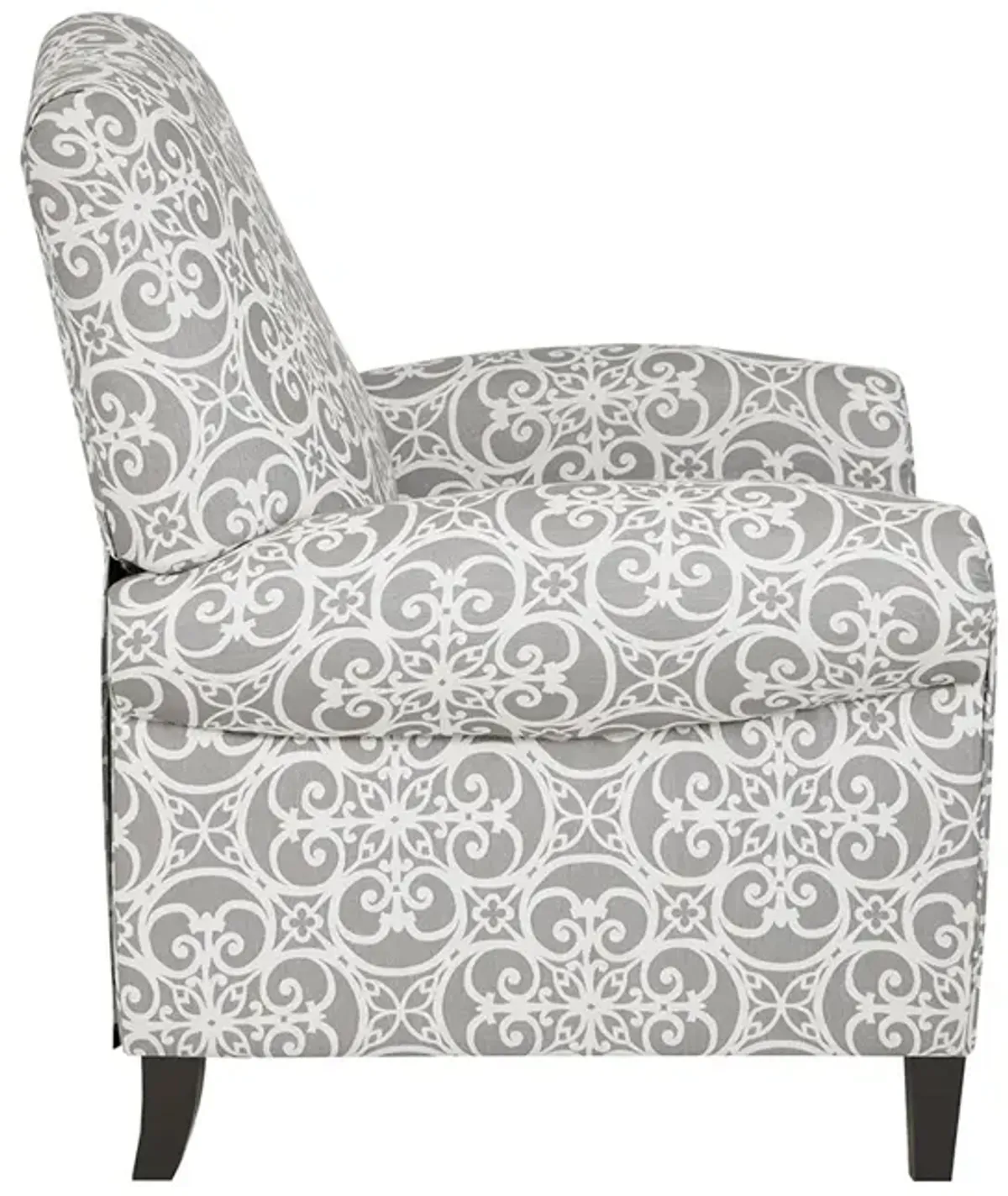 Madison Park Kirby Grey Push Back Recliner