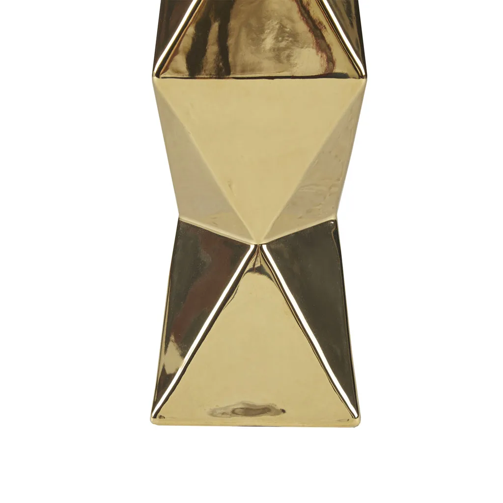 INK+IVY Kenlyn Gold Geometric Ceramic Table Lamp