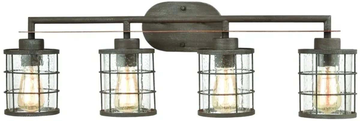 Gilbert 33" Wide 4-Light Vanity Light - Rusted Coffee