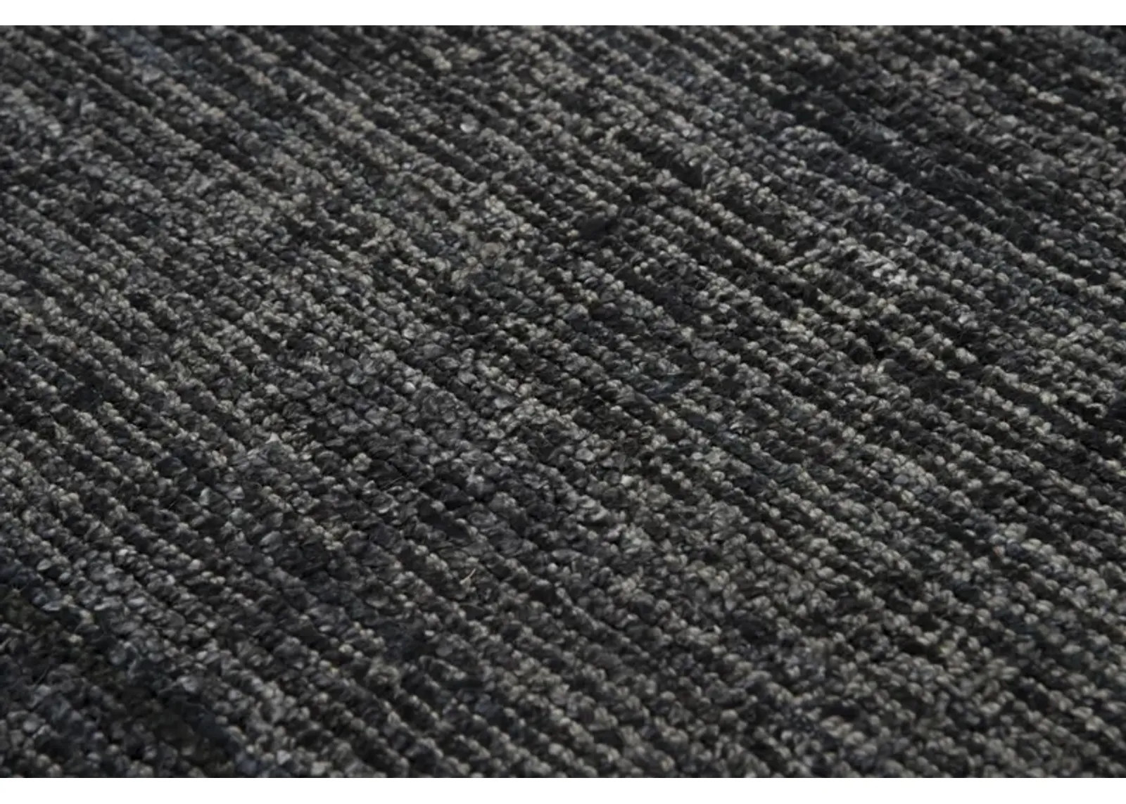 Grand Haven Black Solid Wool/Tencel 5' x 8' Rectangle Rug