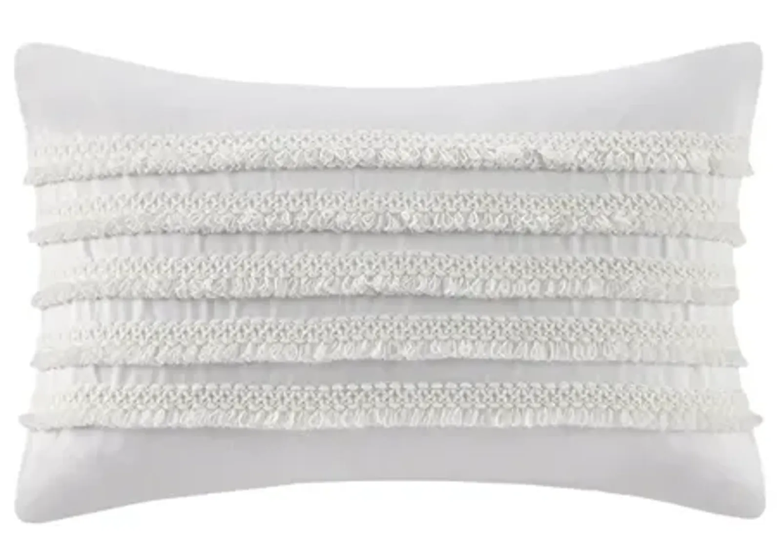 INK+IVY Daria Ivory Cotton Oblong Pillow