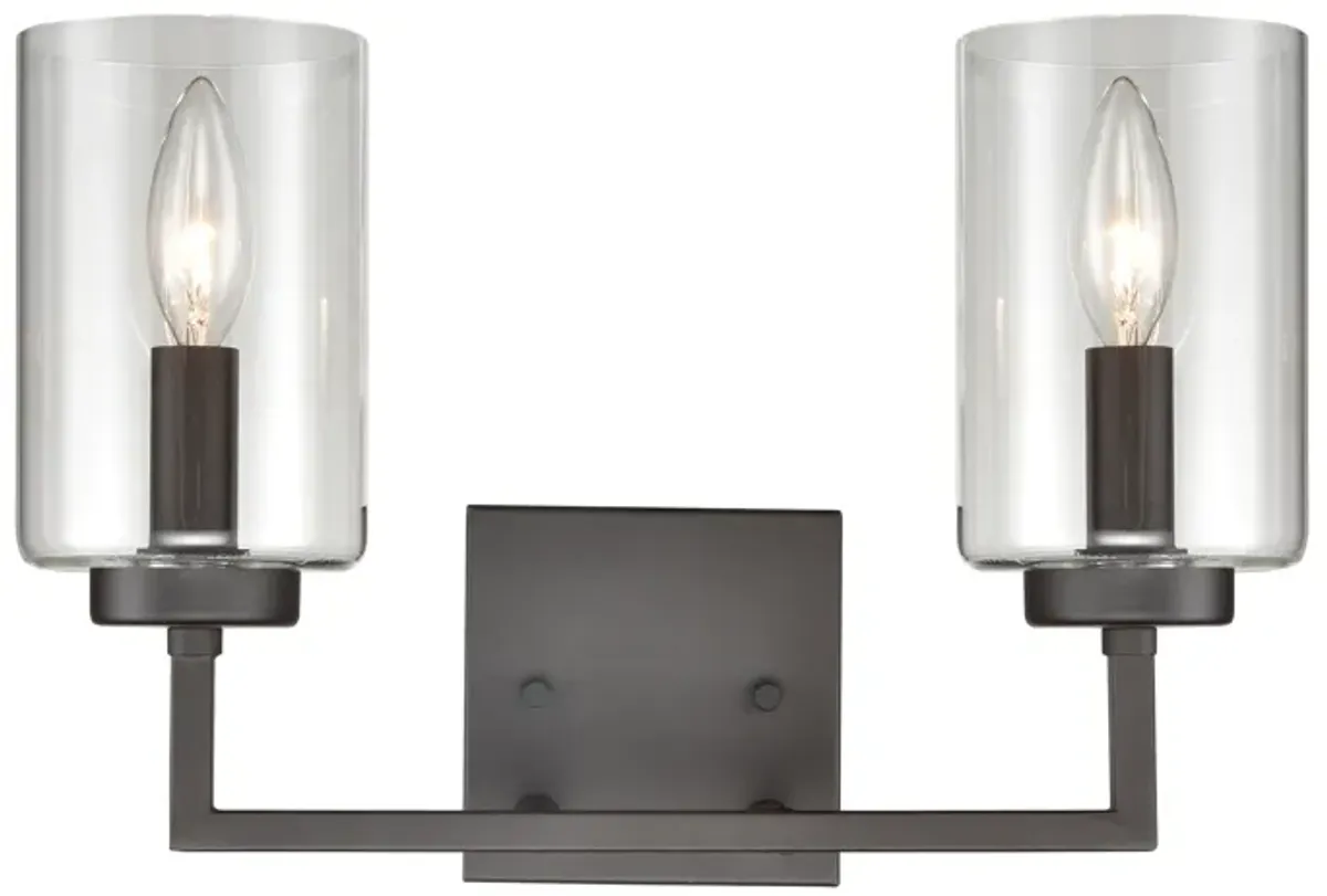 West End 14.5" Wide 2-Light Vanity Light - Oil Rubbed Bronze