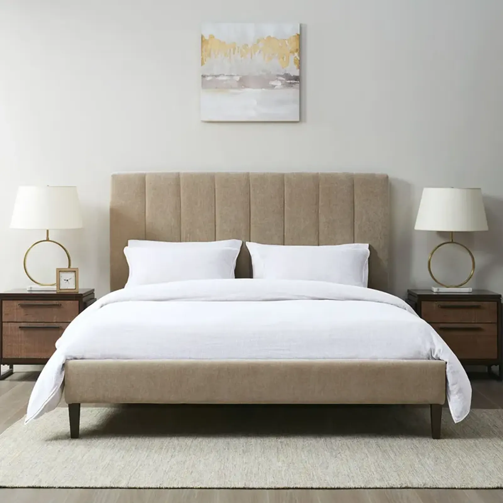 510 Design Catalina Tan Catalina Queen Platform Bed