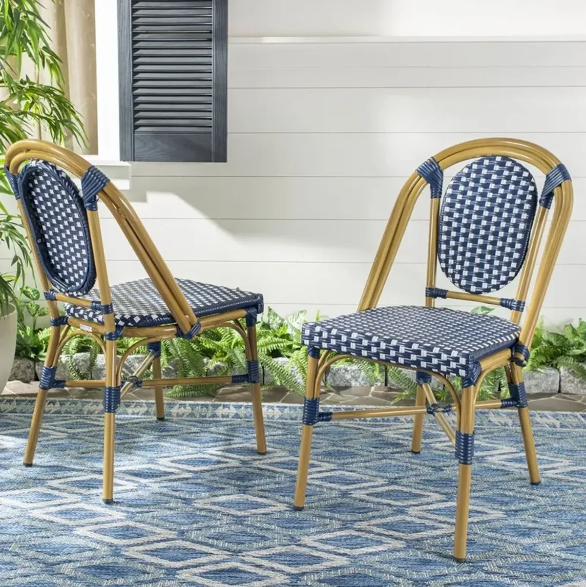 Lenda French Stackable Bistro Chair - Set of 2