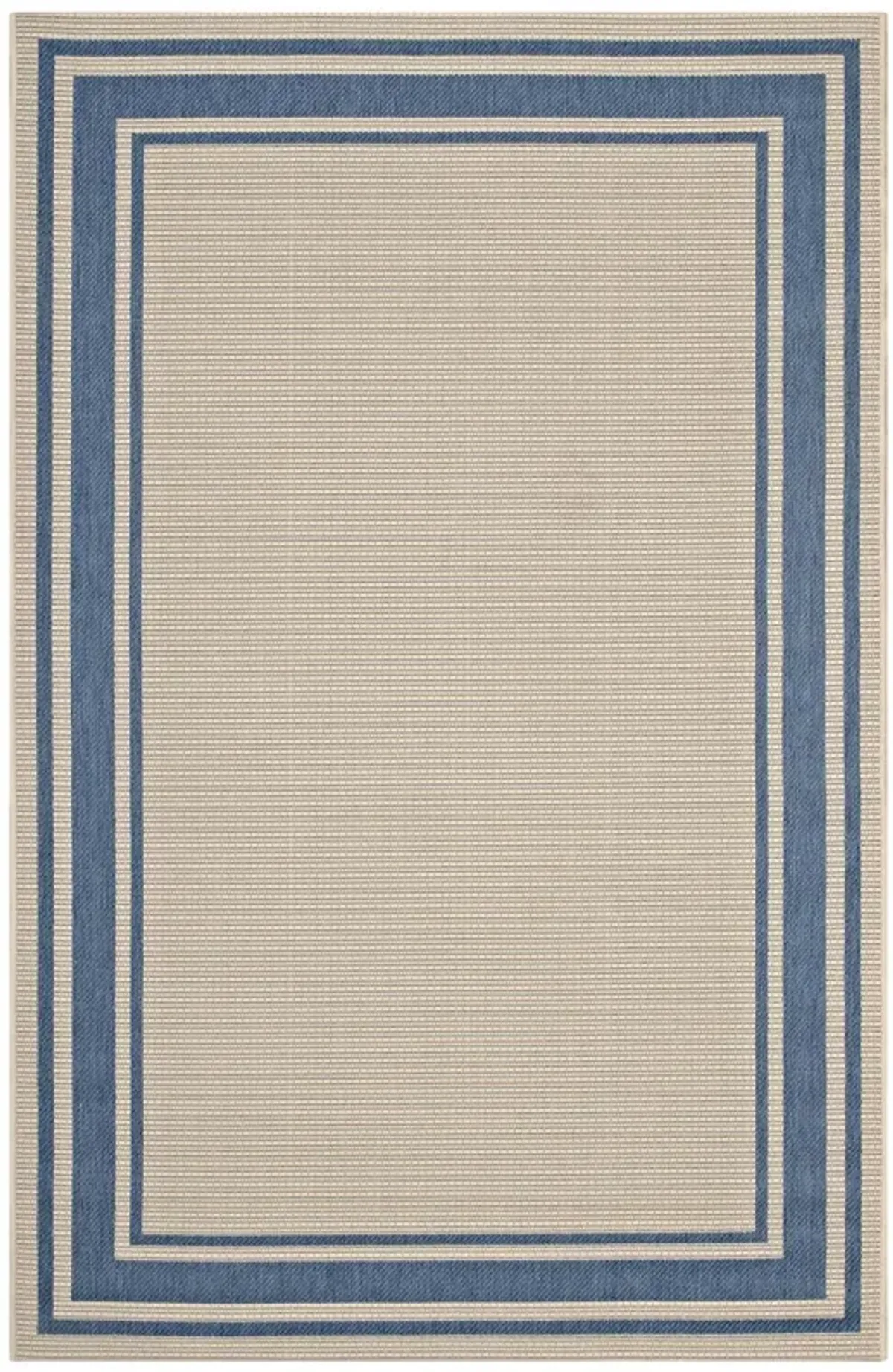 Rim Solid Border 5x8 Indoor and Outdoor Area Rug