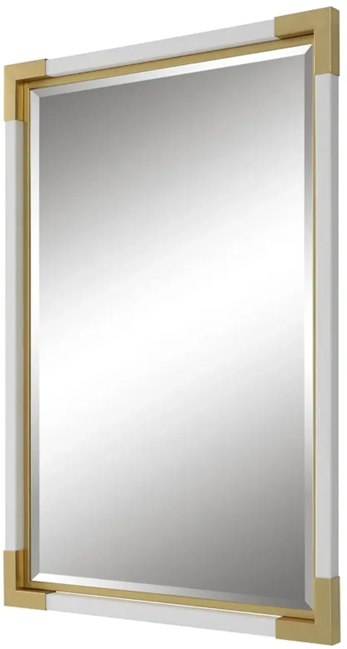 Malik White & Gold Mirror