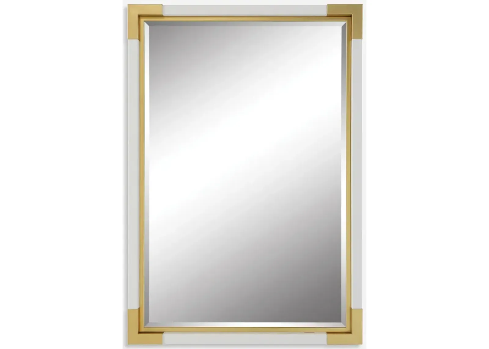 Malik White & Gold Mirror