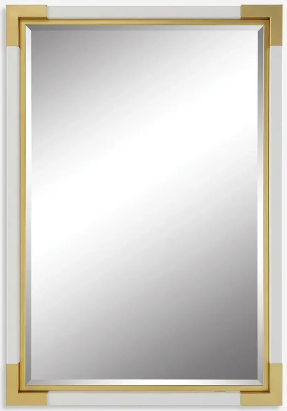 Malik White & Gold Mirror