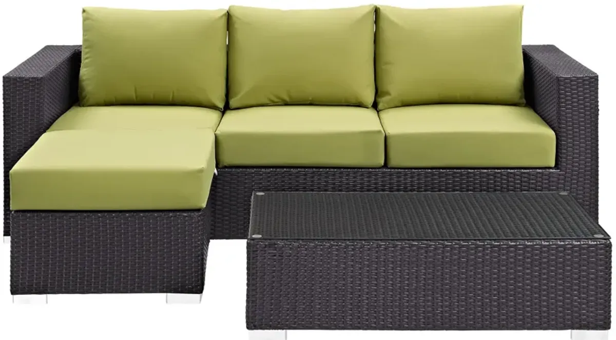 Convene 3 Piece Outdoor Patio Sofa Set