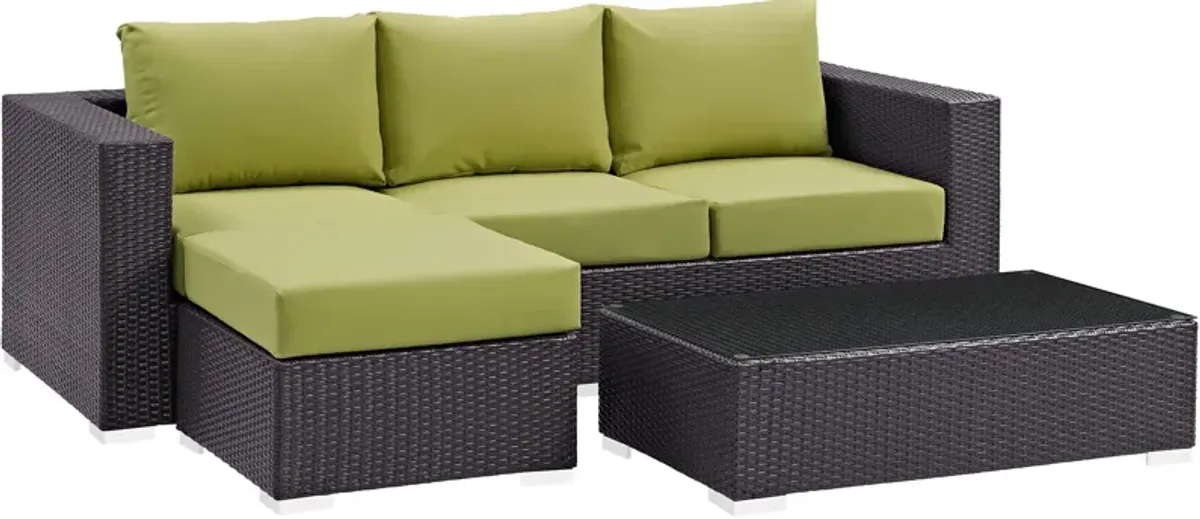 Convene 3 Piece Outdoor Patio Sofa Set