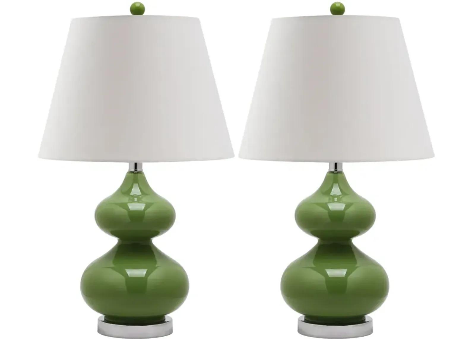 Eva 24-Inch H Double Gourd Glass Lamp - Set of 2