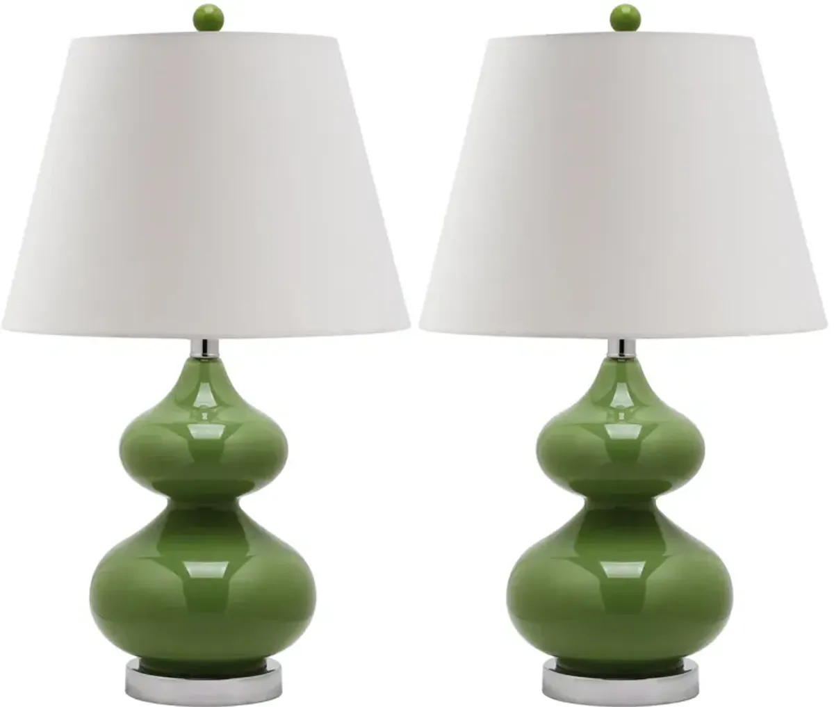 Eva 24-Inch H Double Gourd Glass Lamp - Set of 2