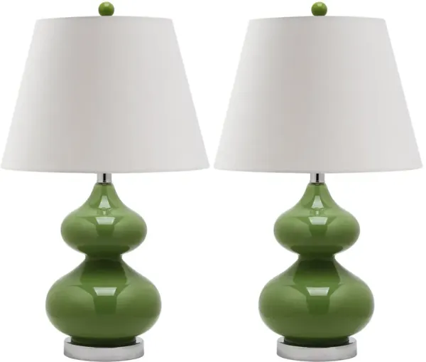 Eva 24-Inch H Double Gourd Glass Lamp - Set of 2
