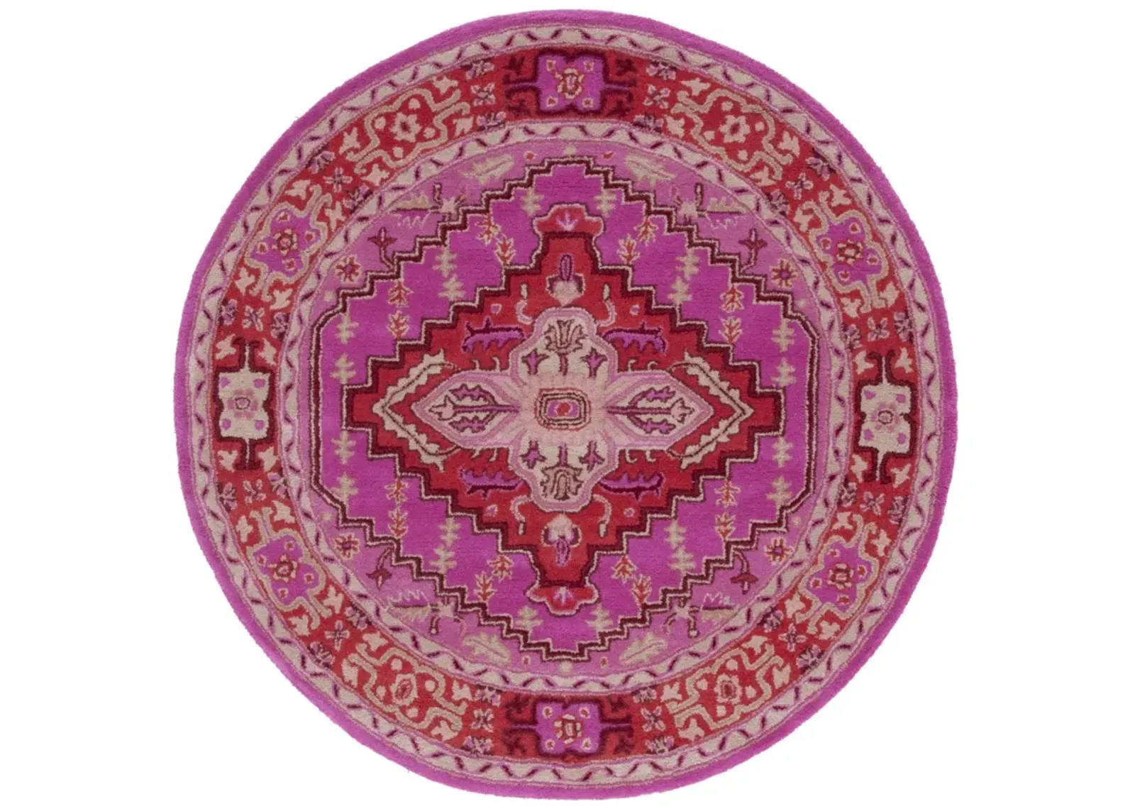 BELLAGIO 545 RED  9' x 9' Round Round Rug