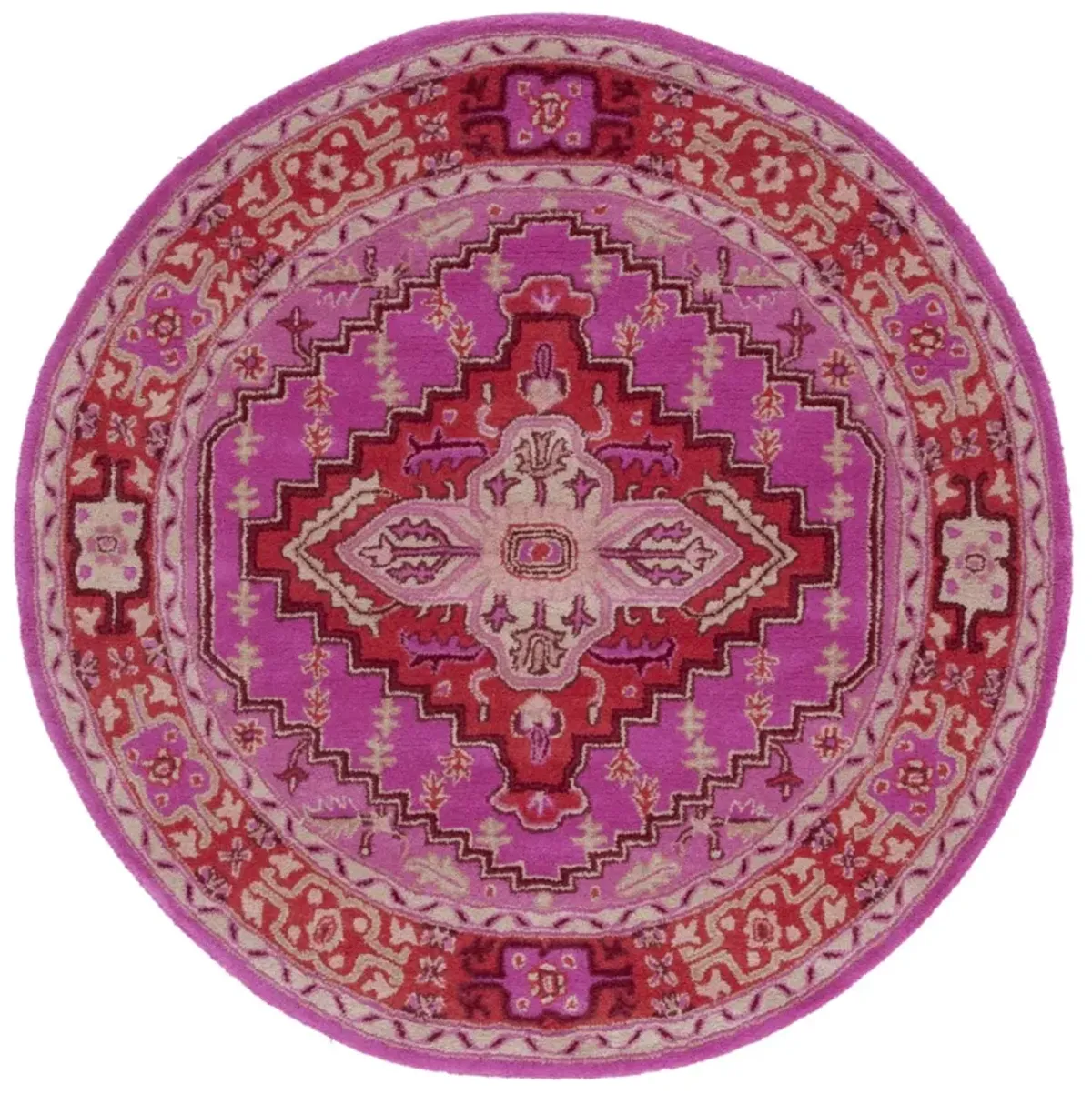 BELLAGIO 545 RED  9' x 9' Round Round Rug