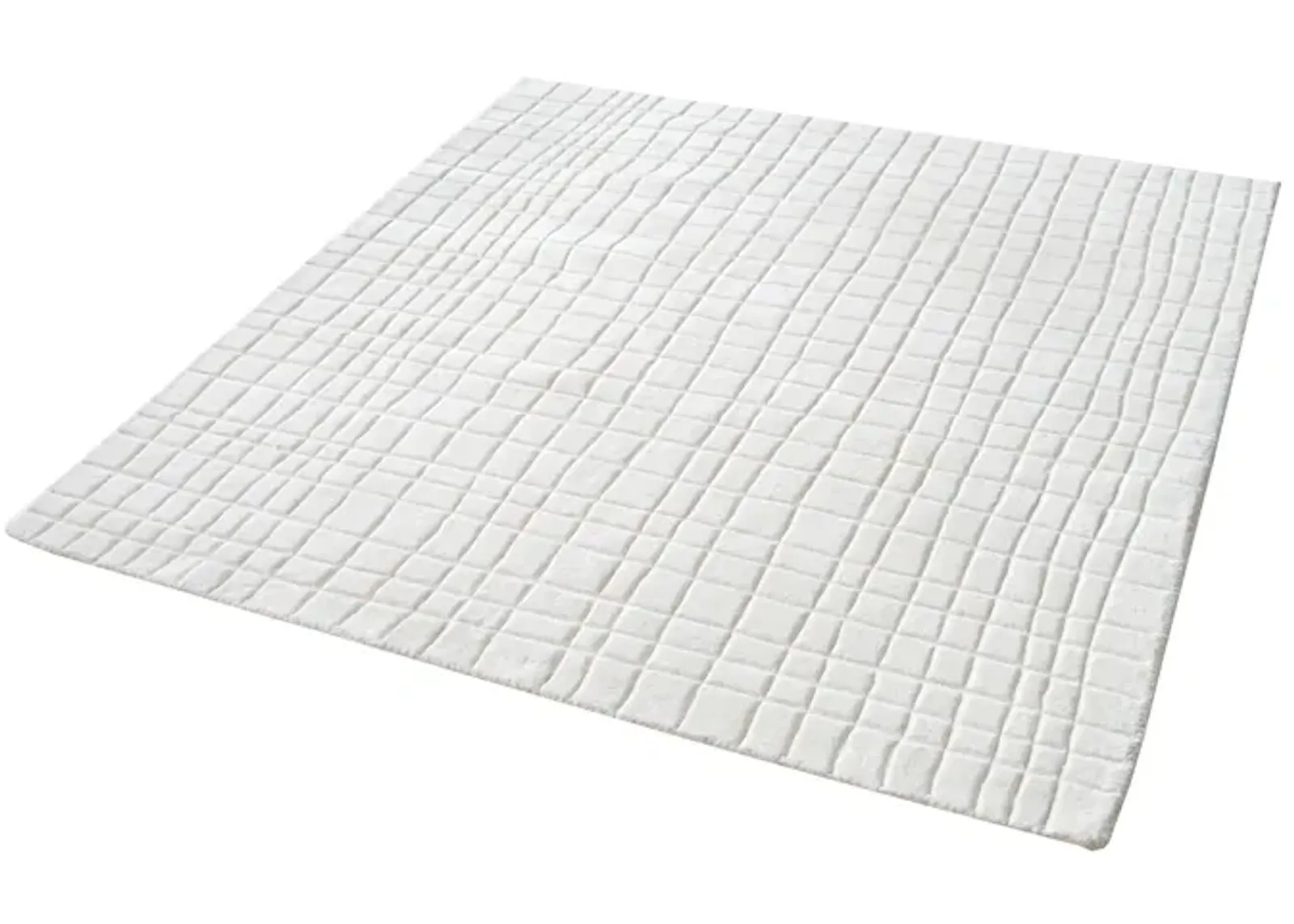 Blockhill Handwoven Wool Rug in Cream