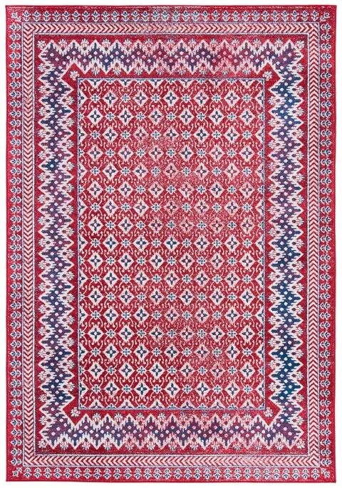 Brentwood 899 Red / Ivory 3' X 5' Small Rectangle Powerloomed Rug