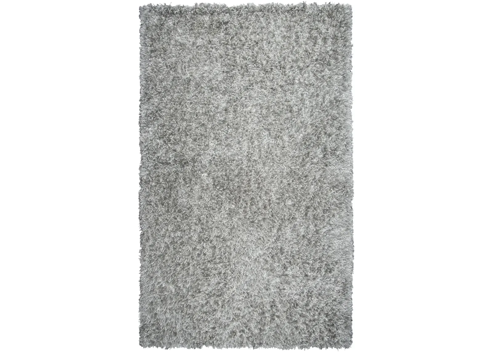 Urban Dazzle Light Gray Solid  Polyester / Lurex 3'6" x 5'6" Rectangle Rug