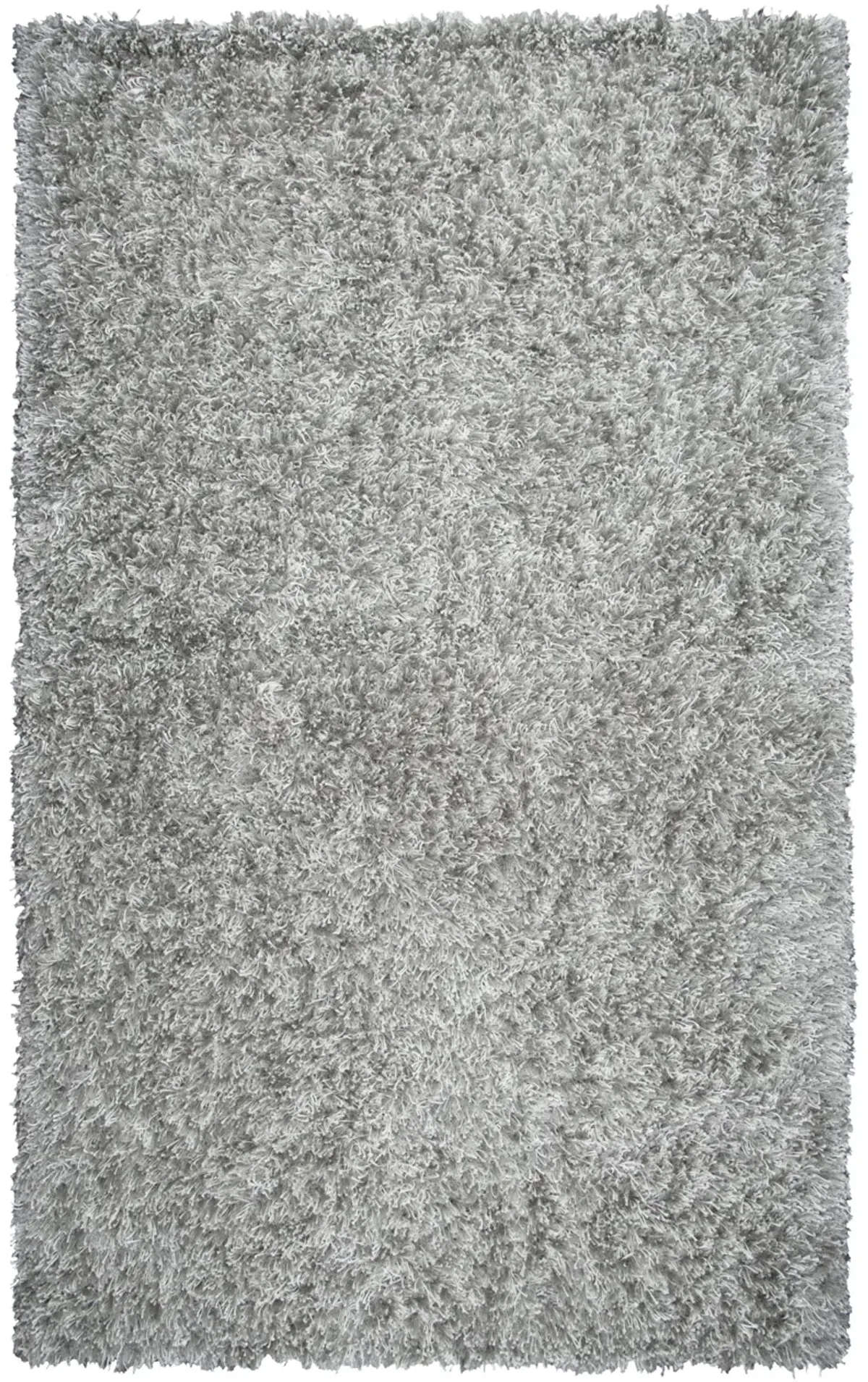 Urban Dazzle Light Gray Solid  Polyester / Lurex 3'6" x 5'6" Rectangle Rug