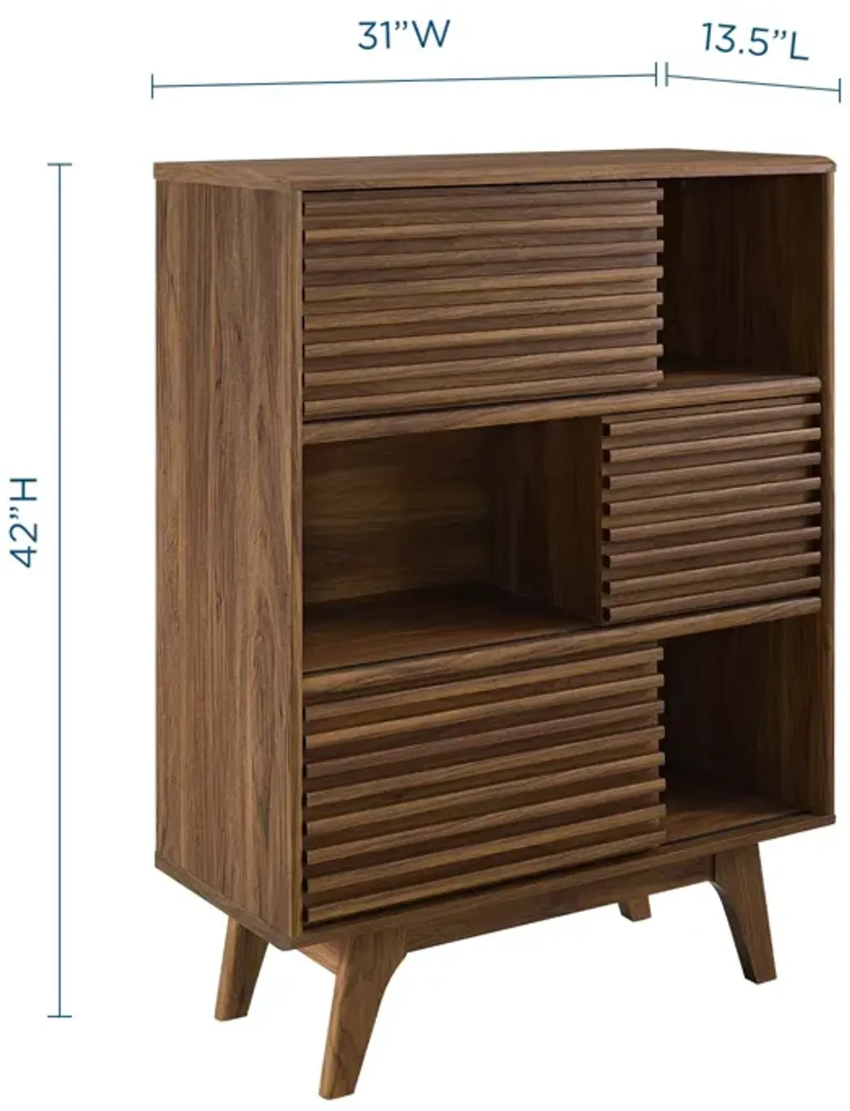 Render Three-Tier Display Storage Cabinet Stand