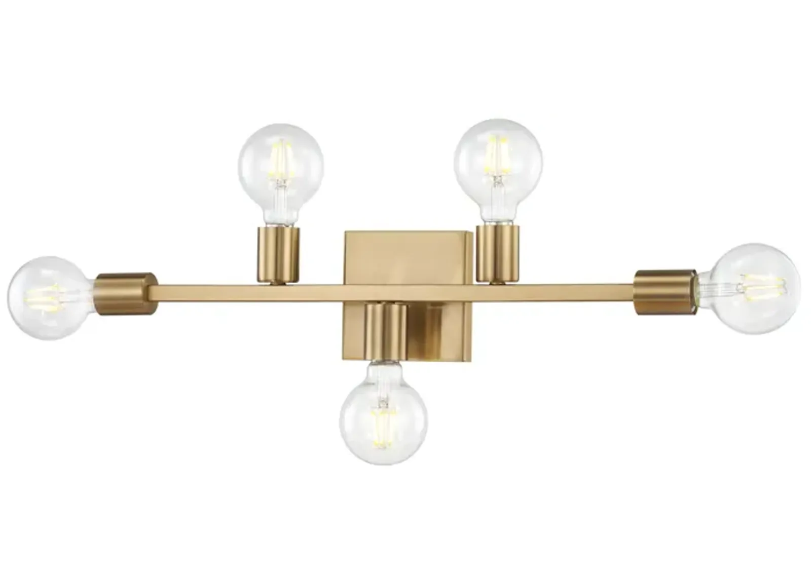 Attune 22" Wide 5-Light Vanity Light - Burnished Brass