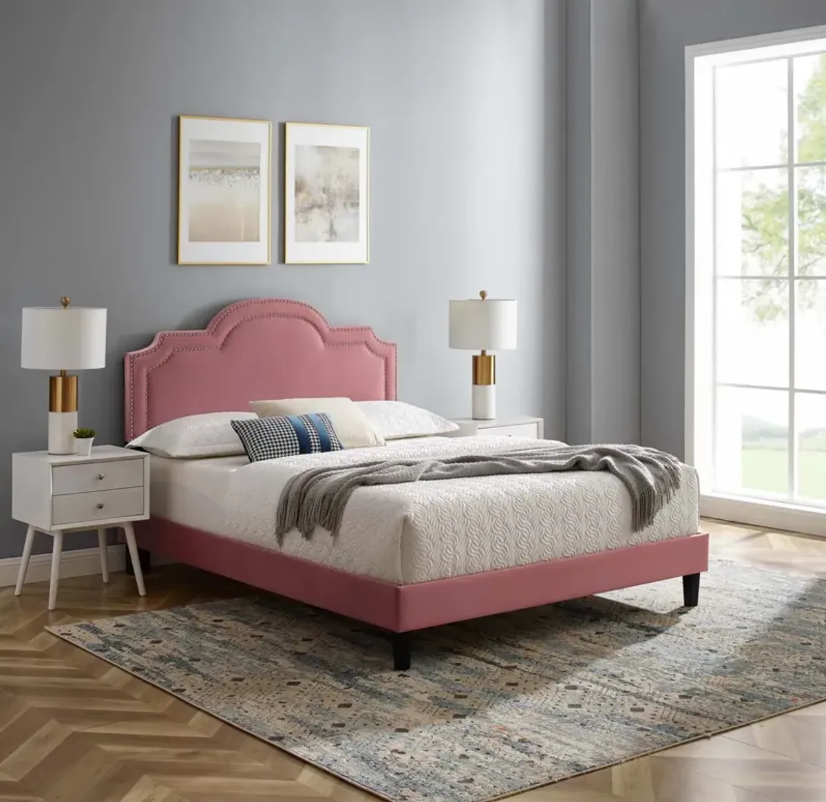 Aviana Performance Velvet Twin Bed