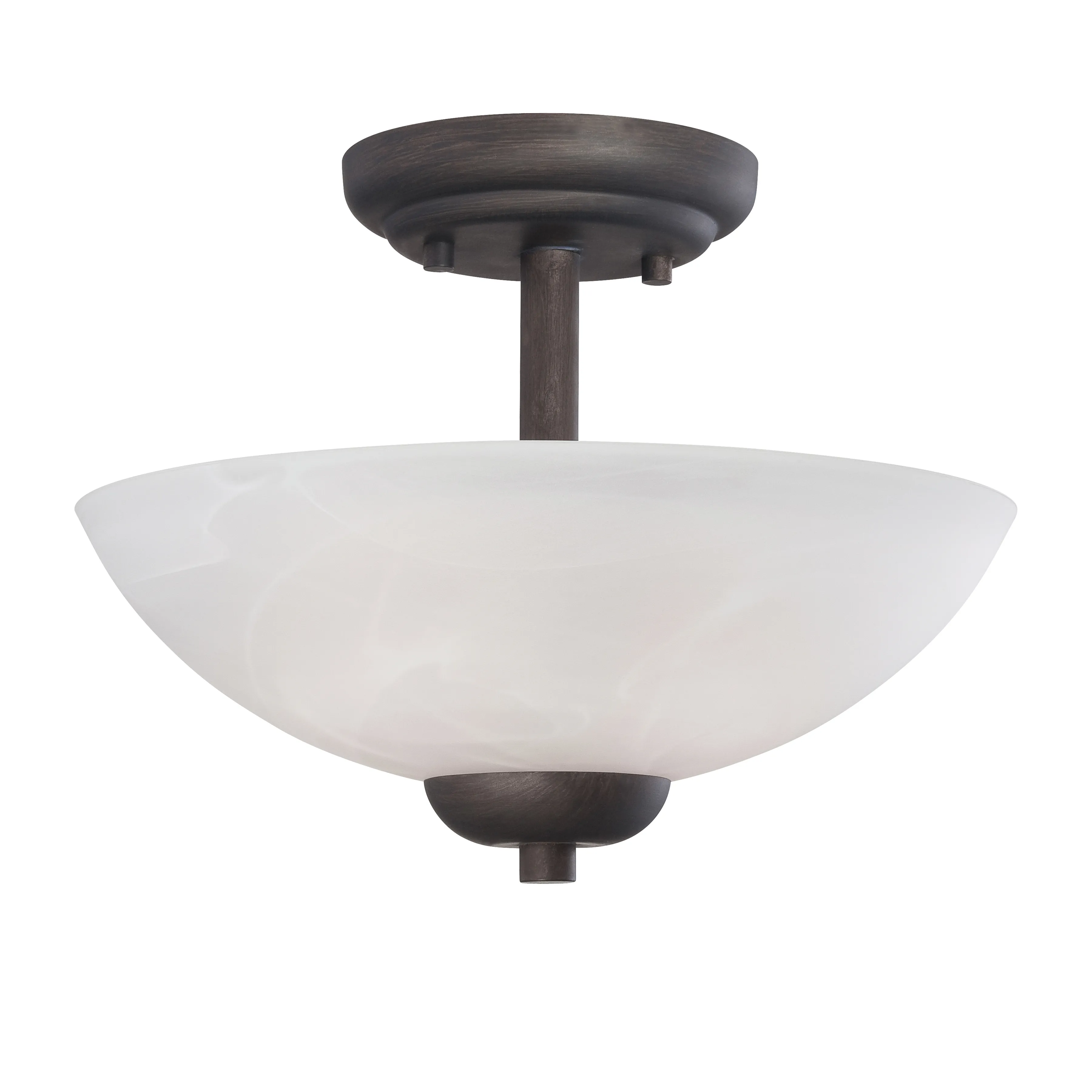 Tia 11.75" Wide 2-Light Semi Flush Mount - Painted Bronze