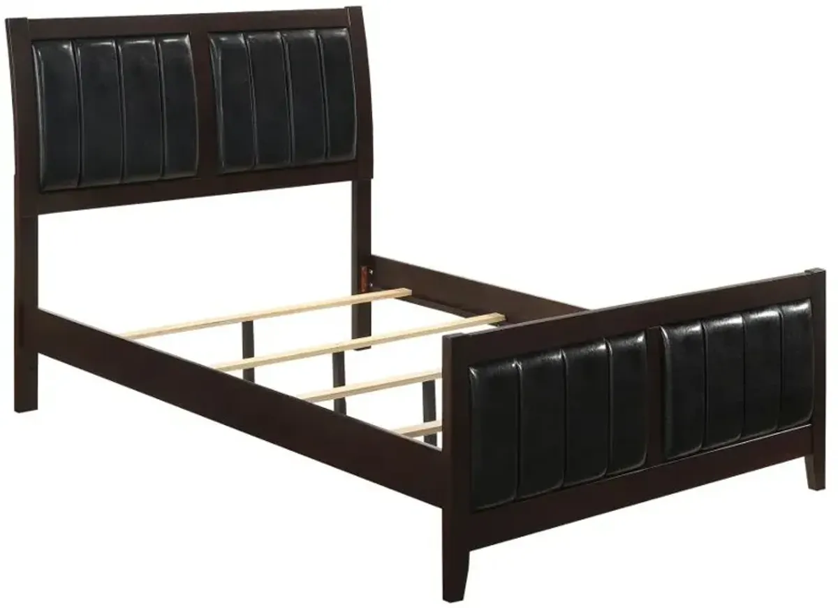 Carlton Bedroom Set with Upholstered Headboard Cappuccino