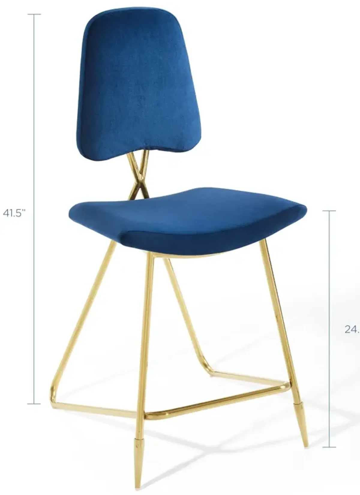 Ponder Performance Velvet Counter Stool