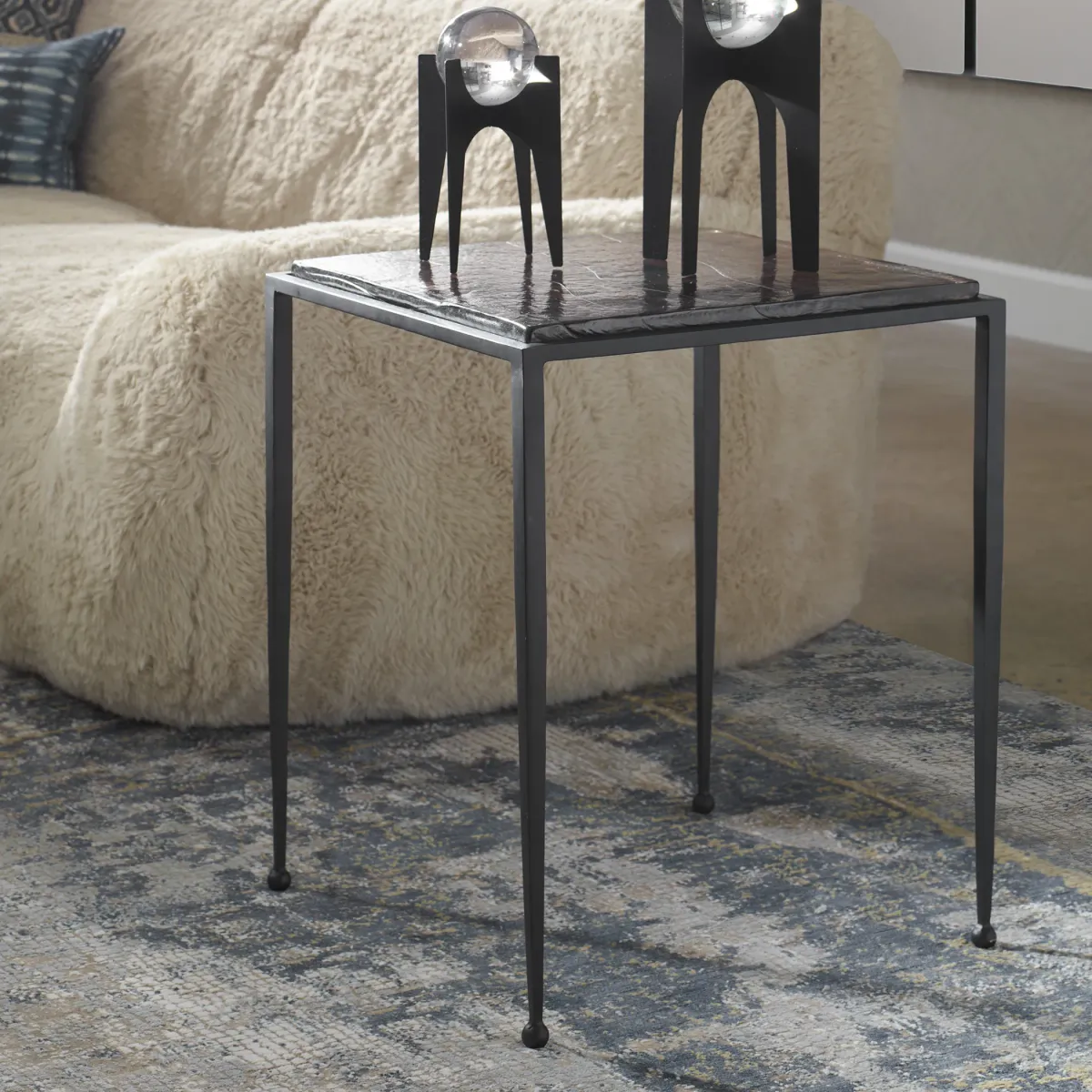 Wavelet Iron Side Table