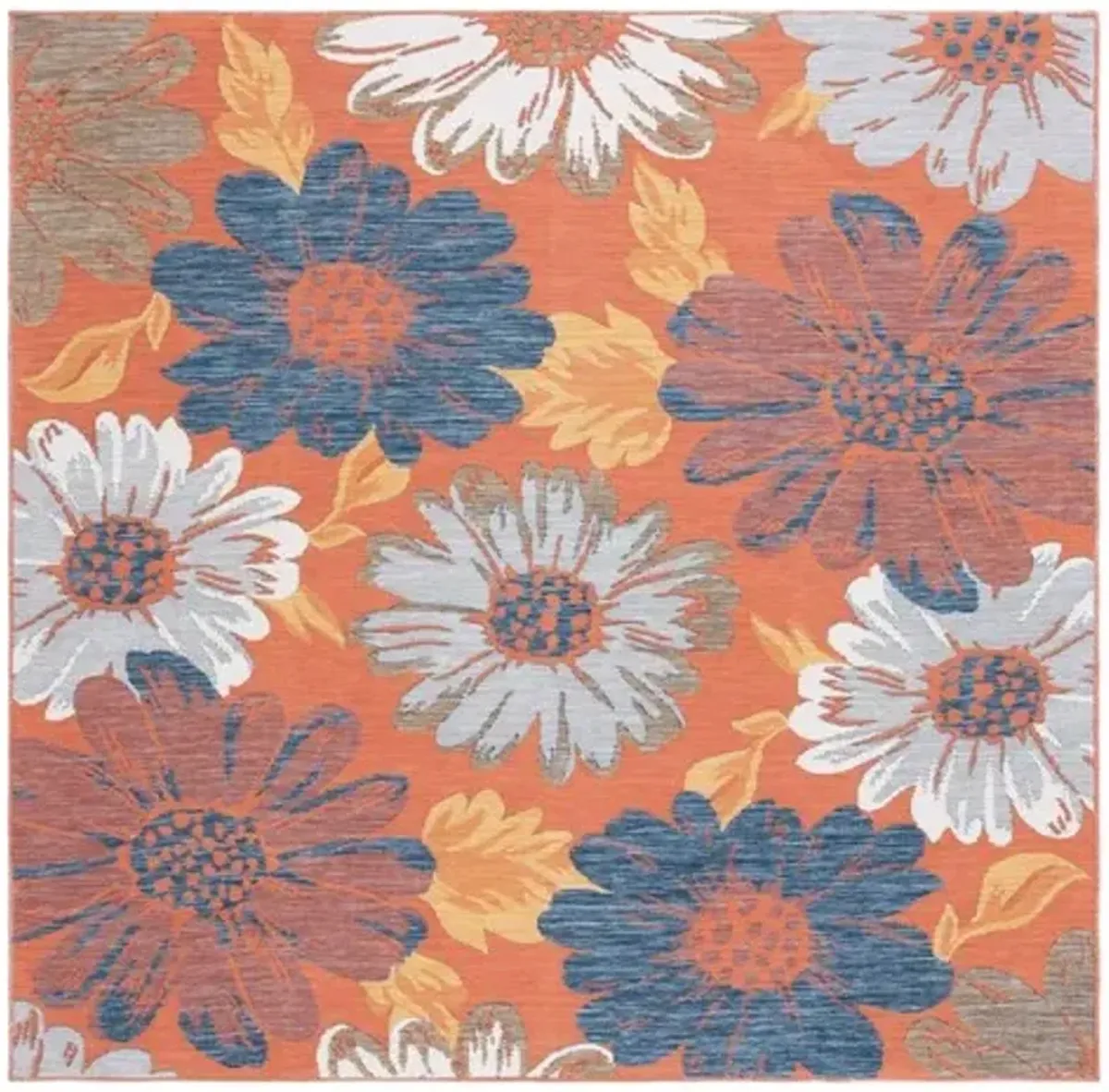 SUNRISE 689 Orange 6'-7' X 6'-7' Square Square Rug