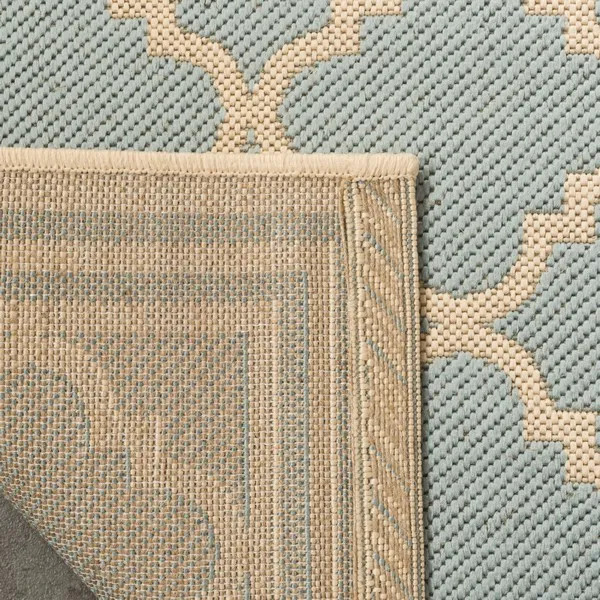 LINDEN 121 Collection LND121K-8 Aqua / Cream 8' X 10'