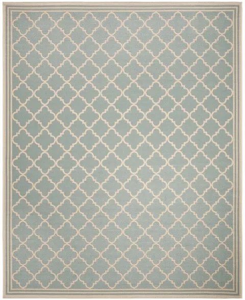 LINDEN 121 Collection LND121K-8 Aqua / Cream 8' X 10'