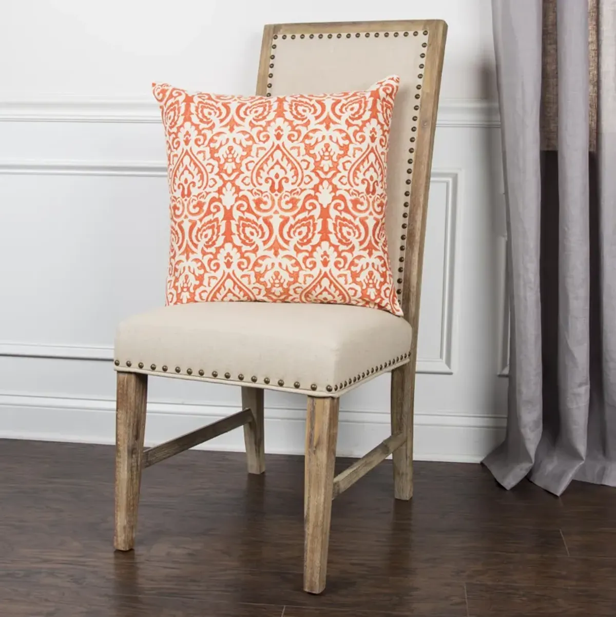 Damask Orange Pillow