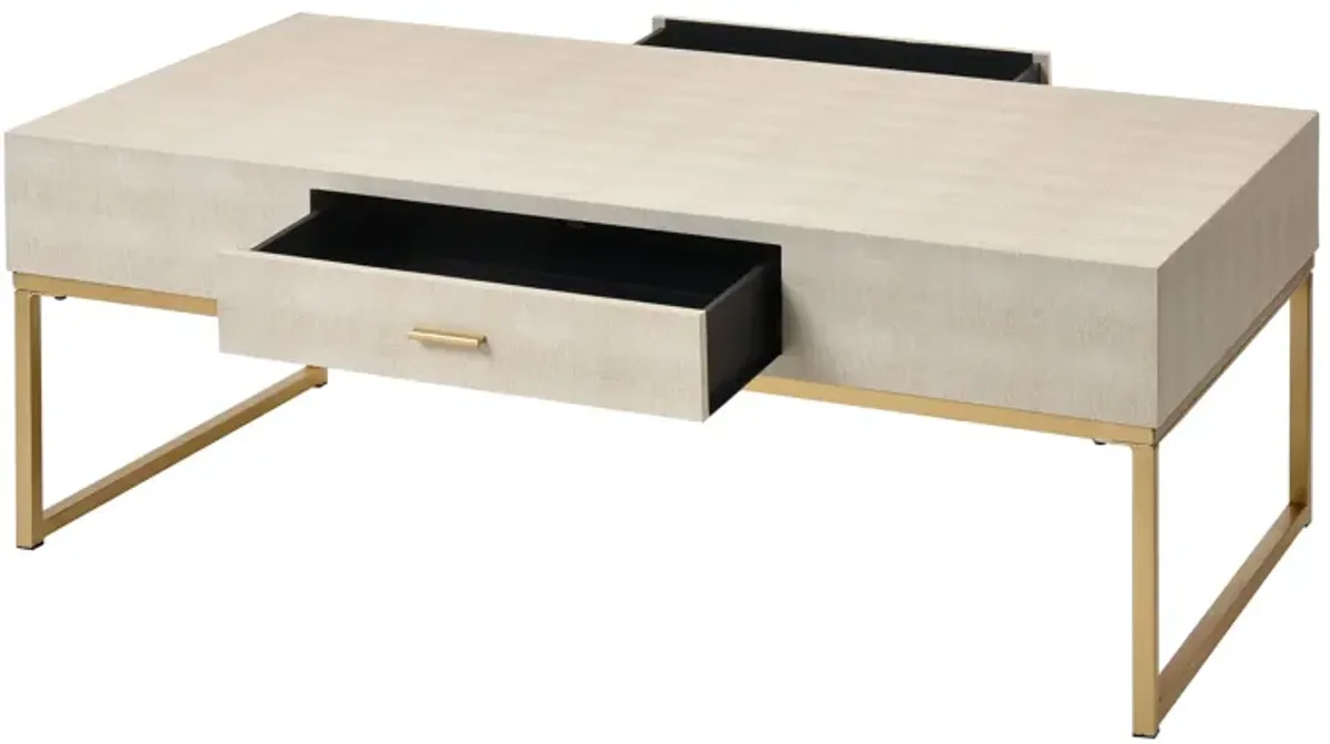 Les Revoires Faux Shagreen Coffee Table