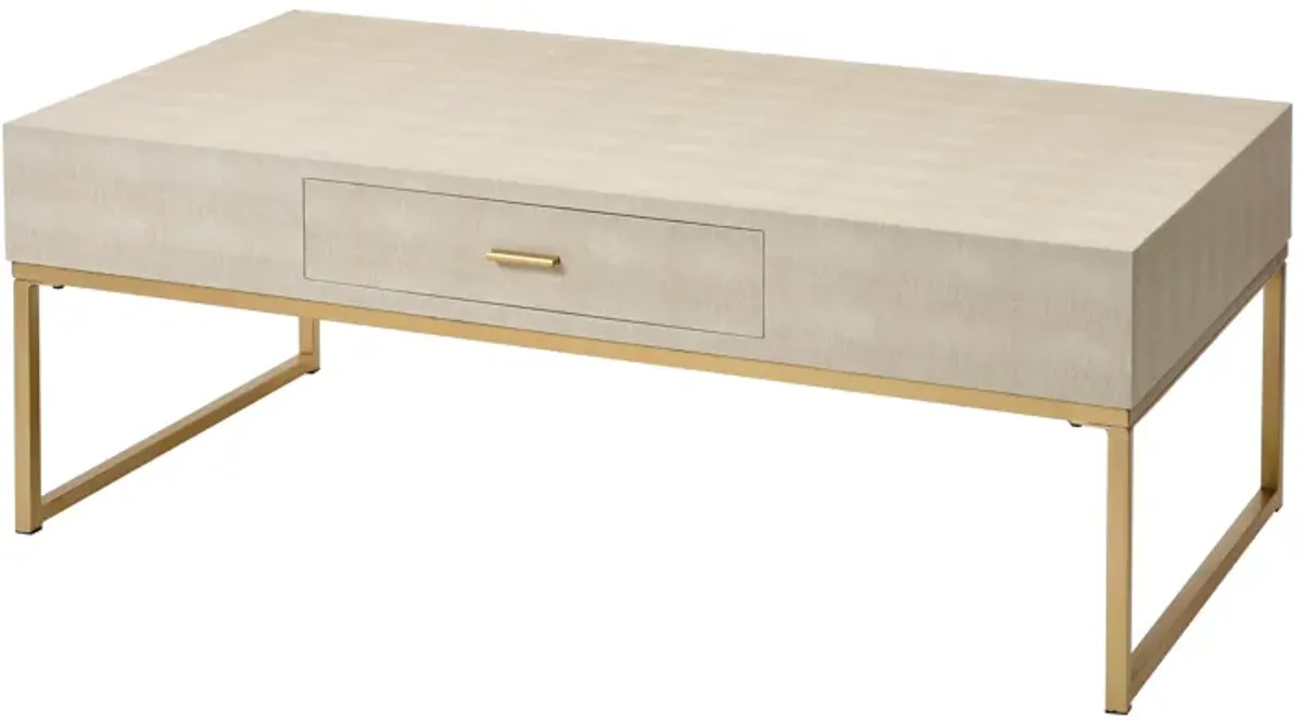 Les Revoires Faux Shagreen Coffee Table