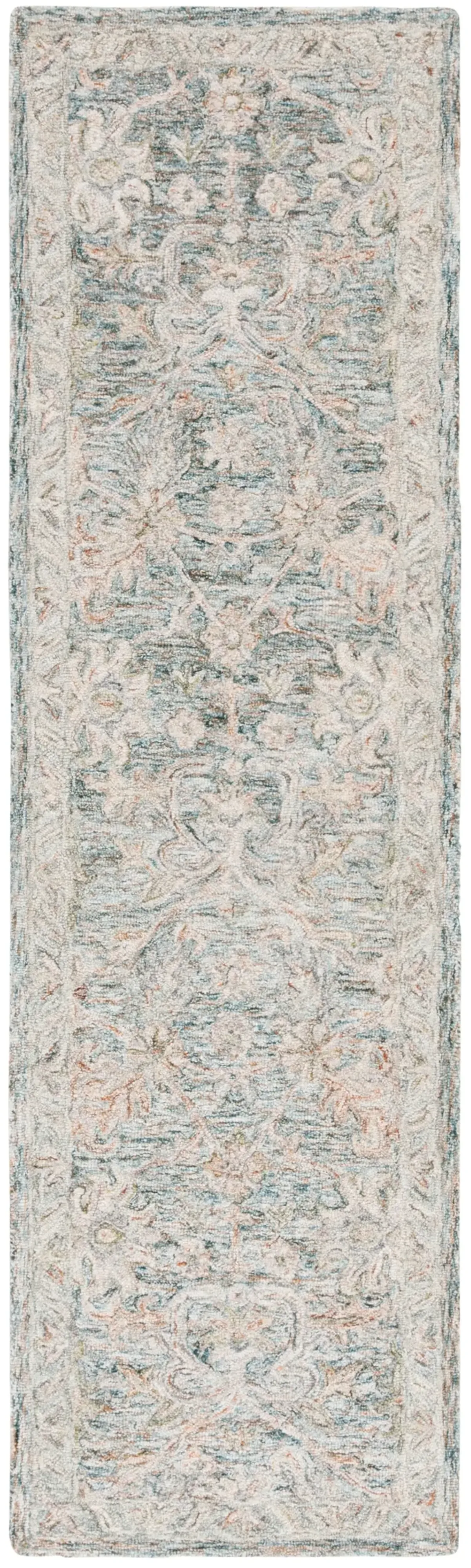 METRO 752 TEAL  2'-3' x 8' Runner Rug