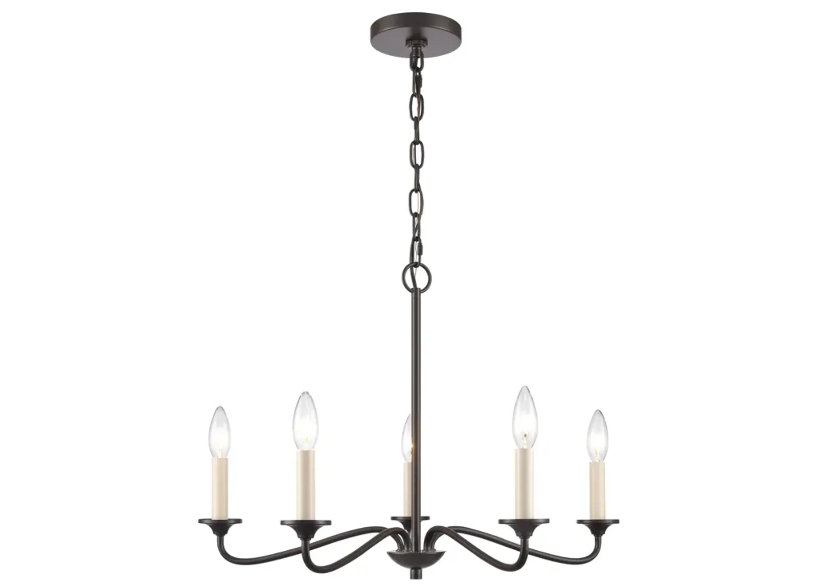 Quinn 24'' Wide 5-Light Chandelier - Old Bronze