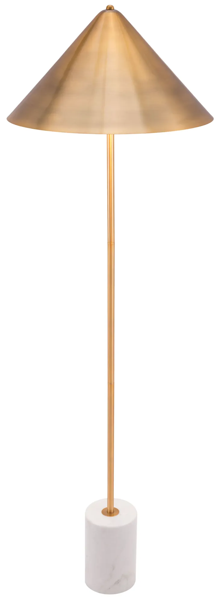 Bianca Floor Lamp Brass & White