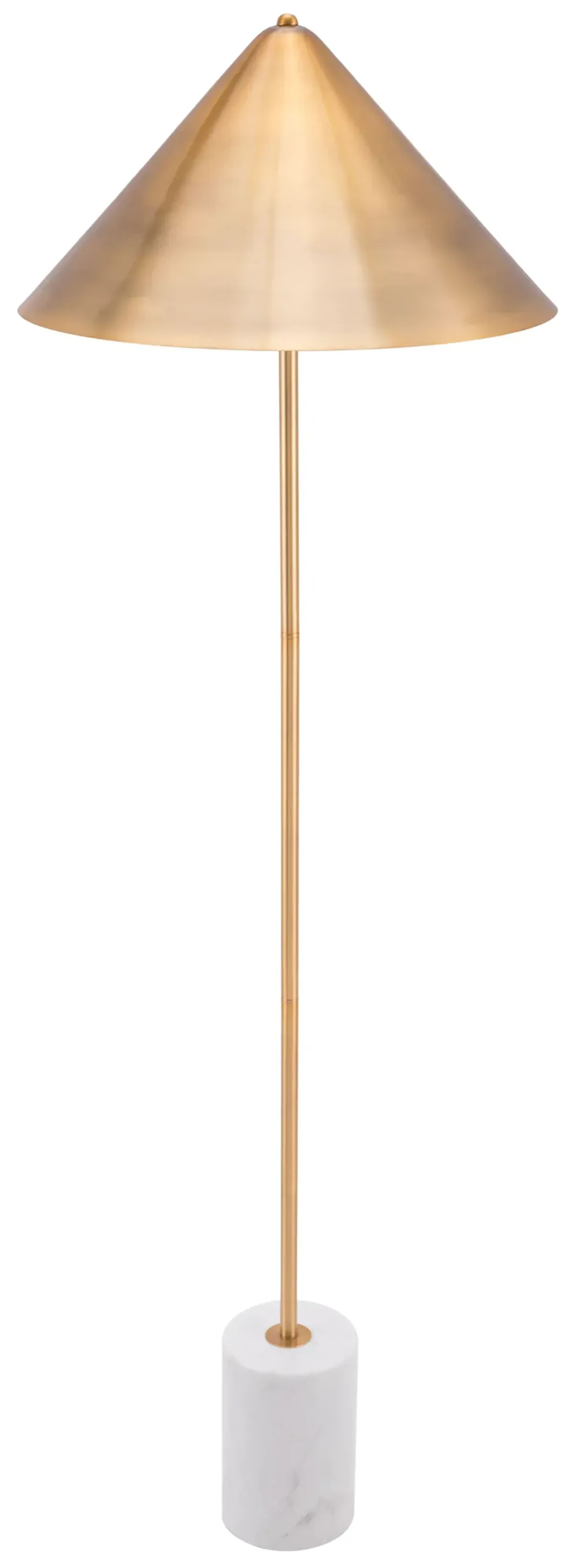 Bianca Floor Lamp Brass & White