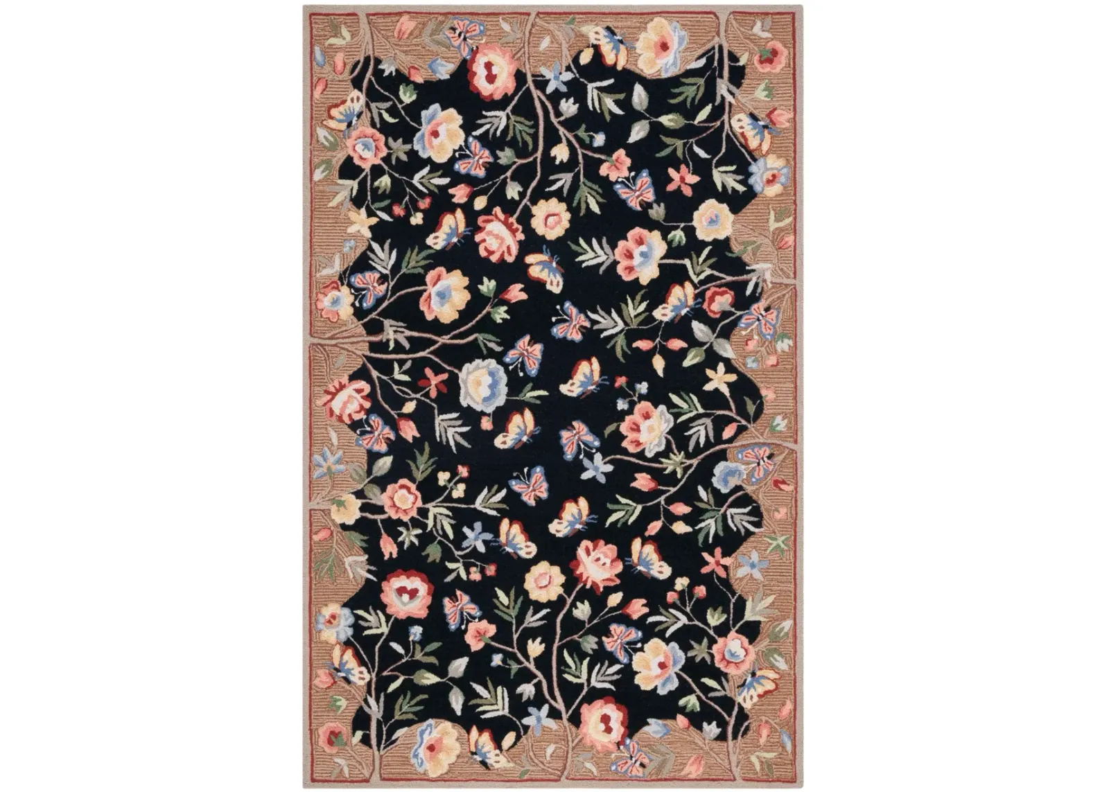 CHELSEA 337 BLACK  8' x 10' Large Rectangle Rug