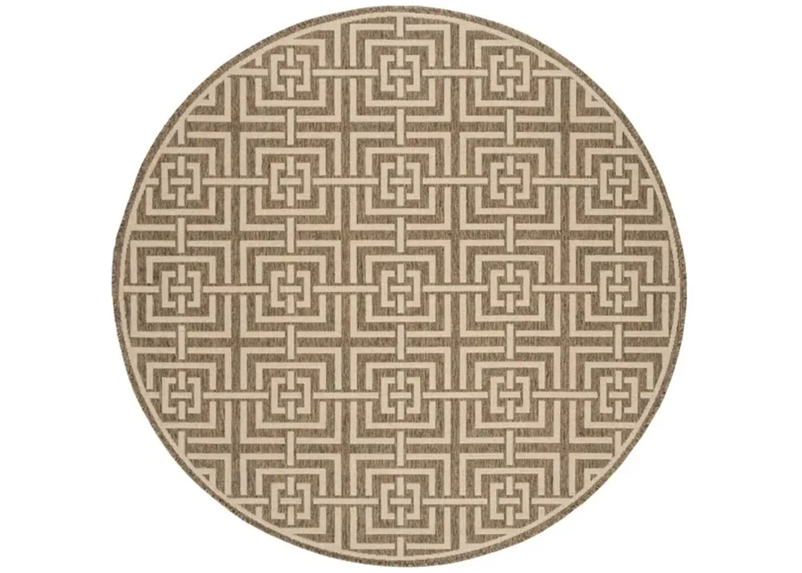 LINDEN 128 Collection LND128D-6R Beige / Cream 6'-7" X 6'-7" Round