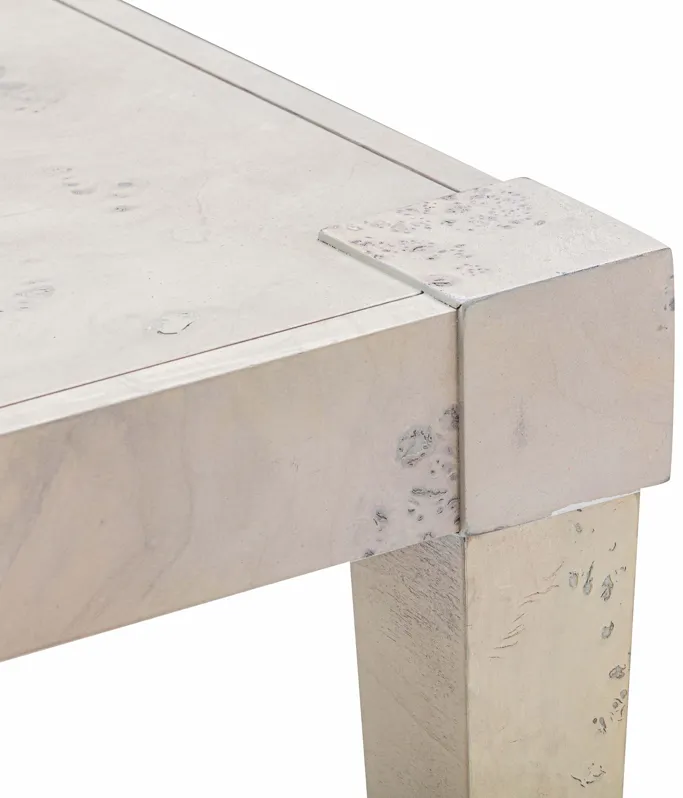 Brandyss White Burl End Table