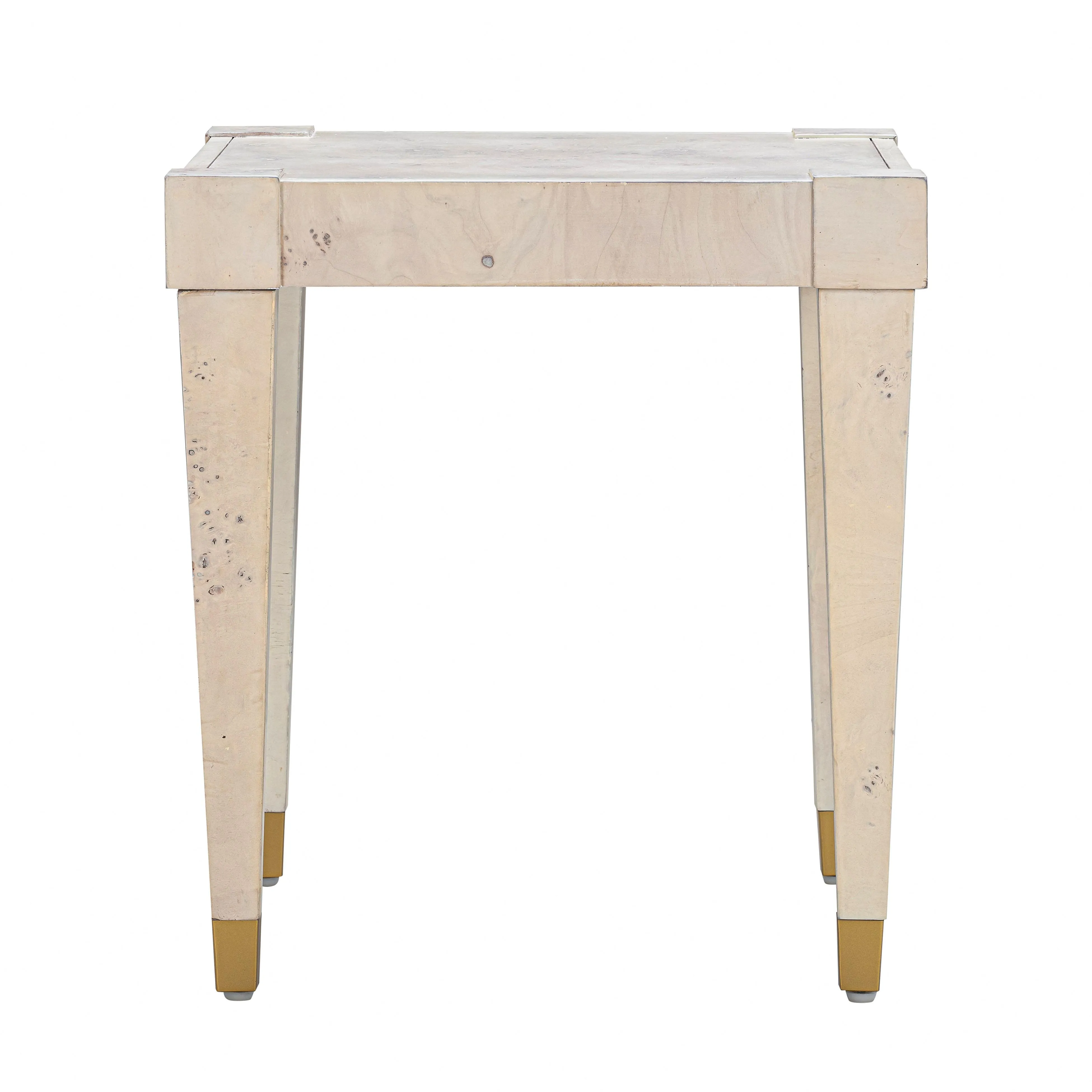 Brandyss White Burl End Table