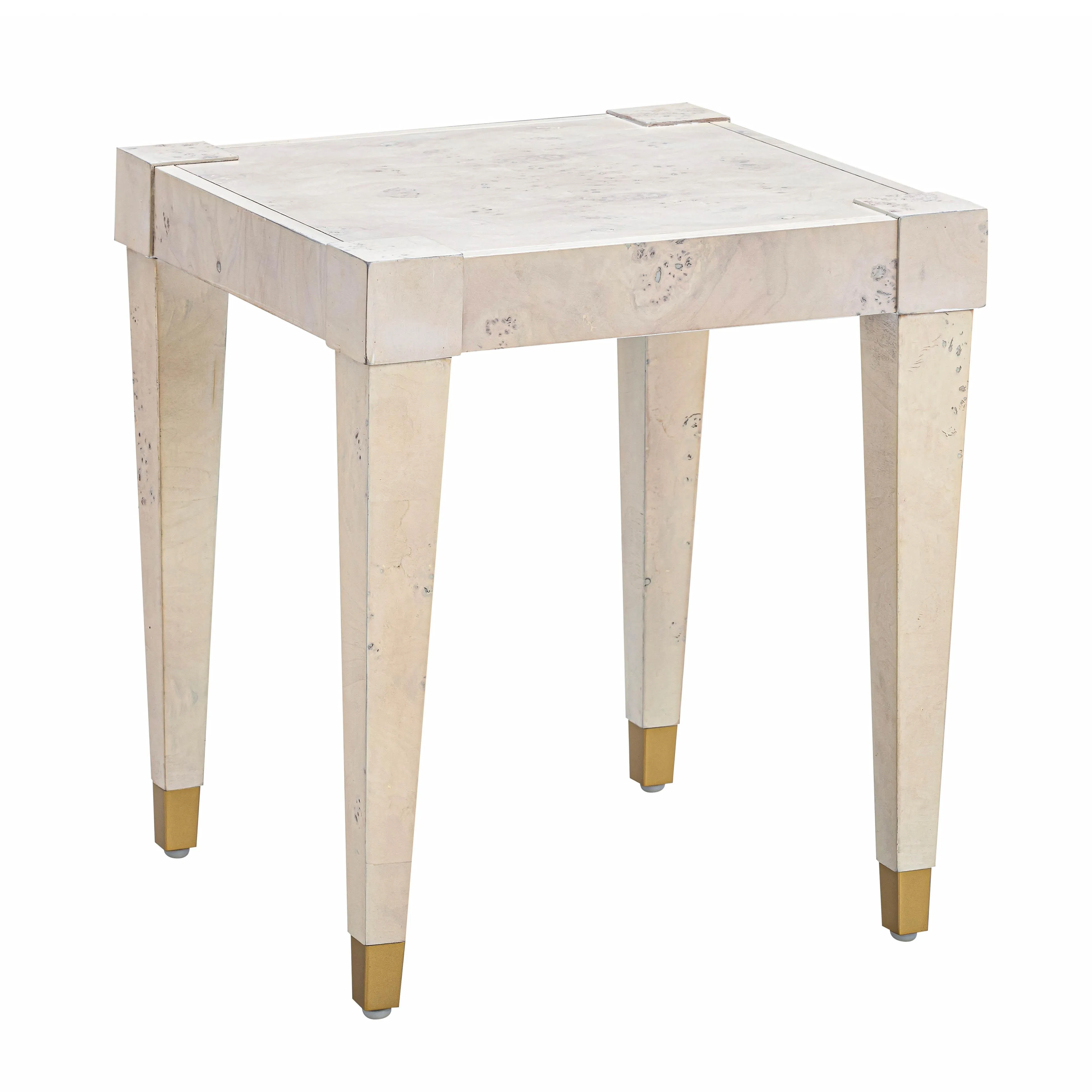 Brandyss White Burl End Table