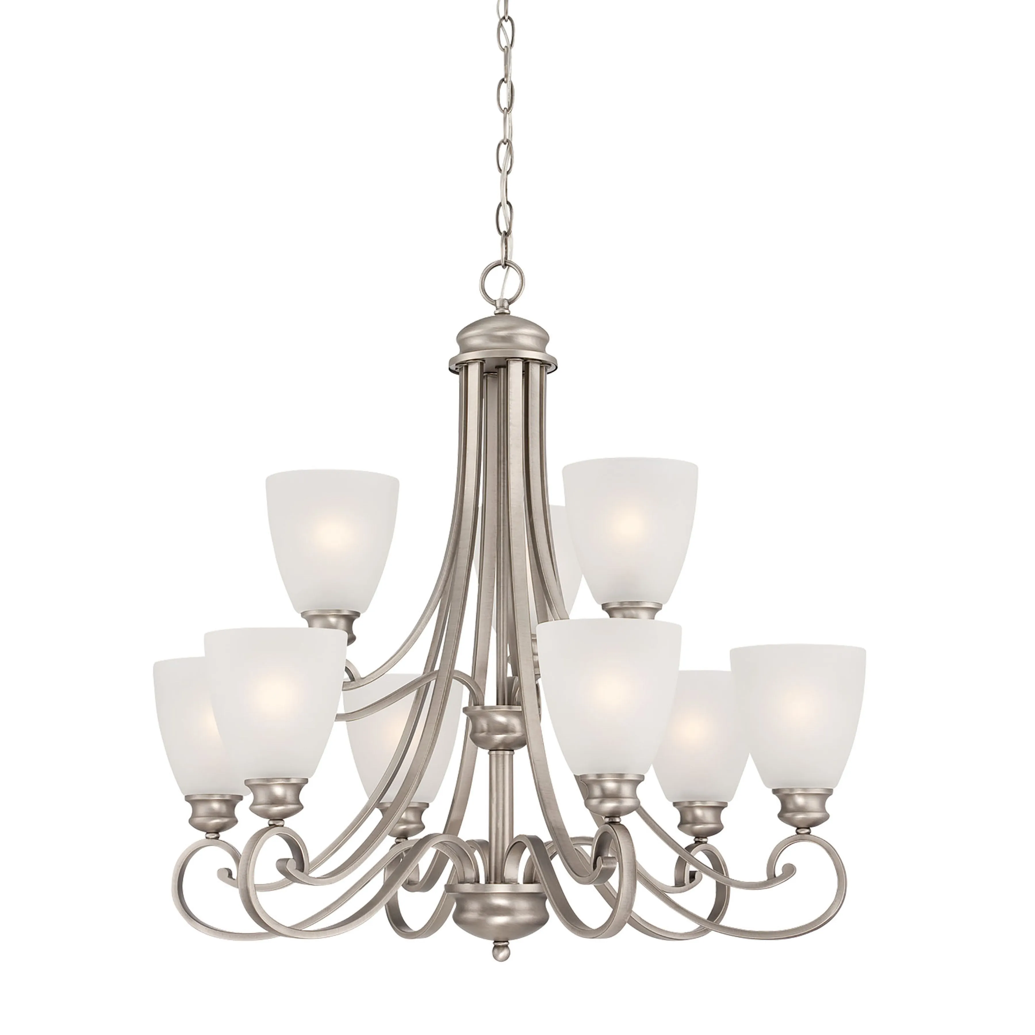 Haven 9-Light Chandelier in Satin Pewter