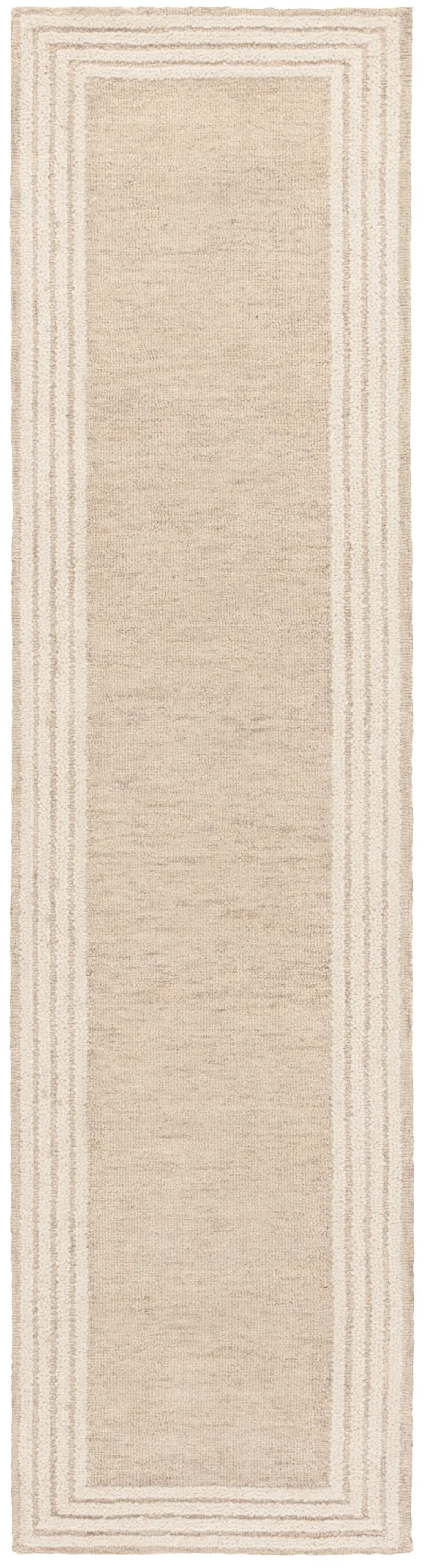 EBONY 426 BEIGE  2'-3' x 9' Runner Rug